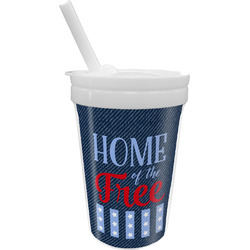 American Quotes Sippy Cup with Straw (Personalized)