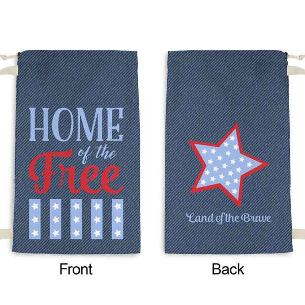 American Quotes Small Laundry Bag - Front & Back View