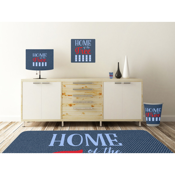 American Quotes Square Wall Decal Wooden Desk