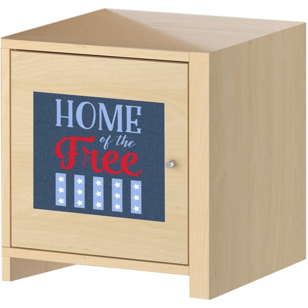 American Quotes Square Wall Decal on Wooden Cabinet