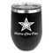 American Quotes Stainless Wine Tumblers - Black - Double Sided - Front