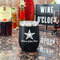 American Quotes Stainless Wine Tumblers - Black - Double Sided - In Context