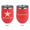 American Quotes Stainless Wine Tumblers - Coral - Double Sided - Approval