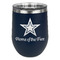 American Quotes Stainless Wine Tumblers - Navy - Double Sided - Front