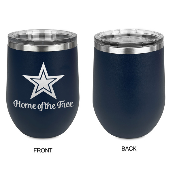 American Quotes Stainless Wine Tumblers - Navy - Single Sided - Approval