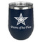 American Quotes Stainless Wine Tumblers - Navy - Single Sided - Front
