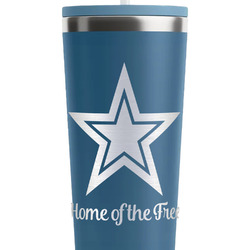 American Quotes RTIC Everyday Tumbler with Straw - 28oz - Steel Blue - Double-Sided