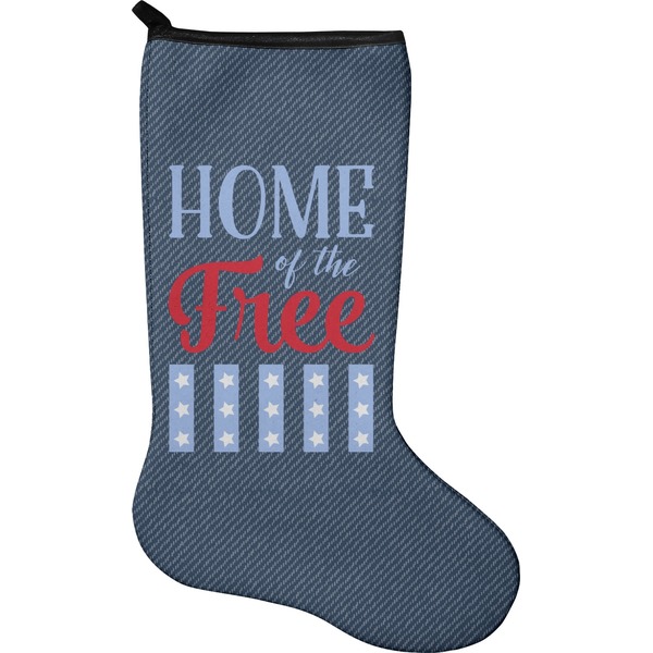Custom American Quotes Holiday Stocking - Single-Sided - Neoprene