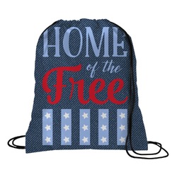 American Quotes Drawstring Backpack - Large (Personalized)