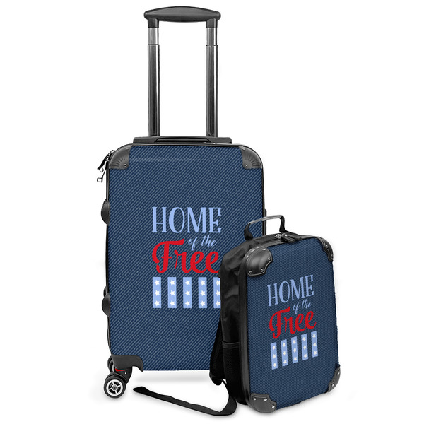 Custom American Quotes Kids 2-Piece Luggage Set - Suitcase & Backpack