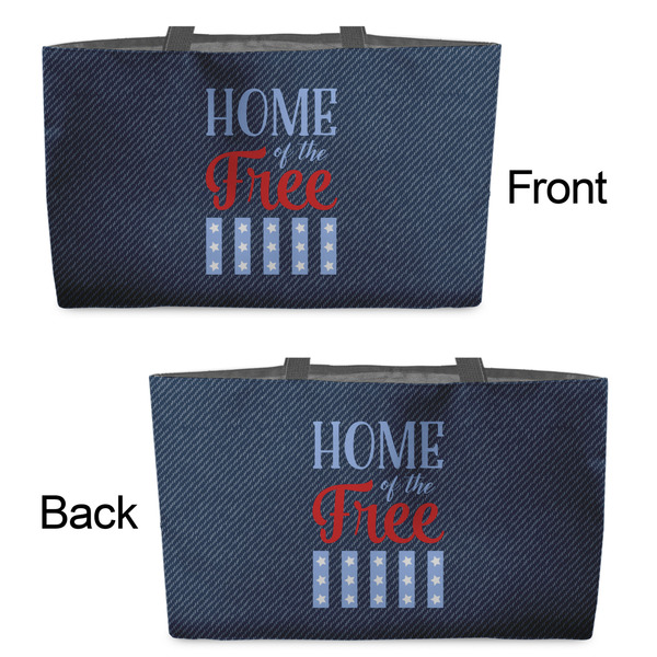 American Quotes Tote w/Black Handles - Front & Back Views