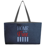 American Quotes Beach Totes Bag - w/ Black Handles
