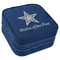 American Quotes Travel Jewelry Boxes - Leather - Navy Blue - Angled View