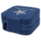 American Quotes Travel Jewelry Boxes - Leather - Navy Blue - View from Rear
