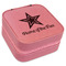 American Quotes Travel Jewelry Boxes - Leather - Pink - Angled View