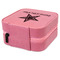 American Quotes Travel Jewelry Boxes - Leather - Pink - View from Rear