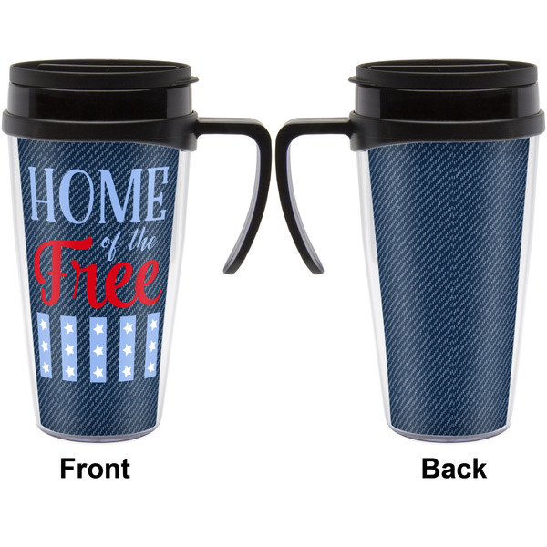 American Quotes Travel Mug with Black Handle - Approval