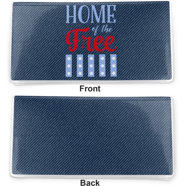 American Quotes Vinyl Check Book Cover - Front and Back