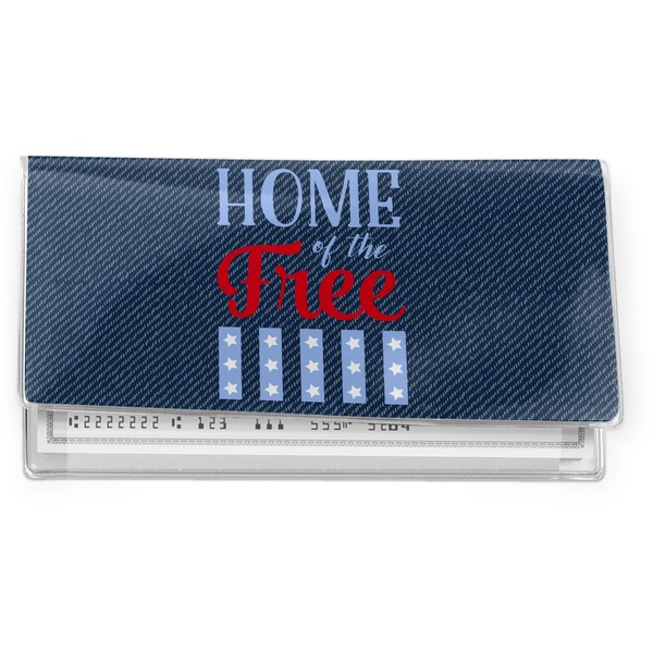 Custom American Quotes Vinyl Checkbook Cover