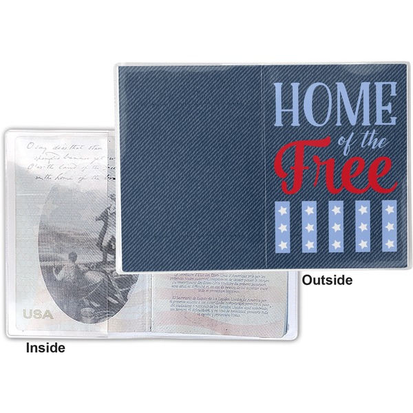 American Quotes Vinyl Passport Holder - Flat Front and Back