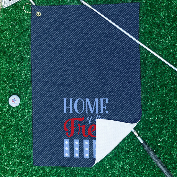 American Quotes Waffle Weave Golf Towel - In Context