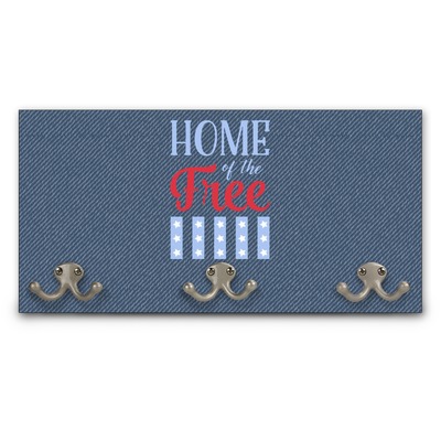 American Quotes Wall Mounted Coat Rack (Personalized)