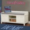 American Quotes Wall Name Decal Above Storage bench