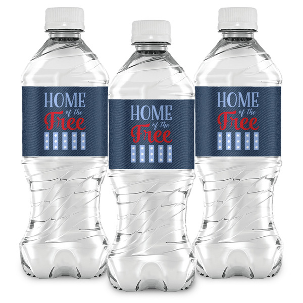 American Quotes Water Bottle Labels - Front View