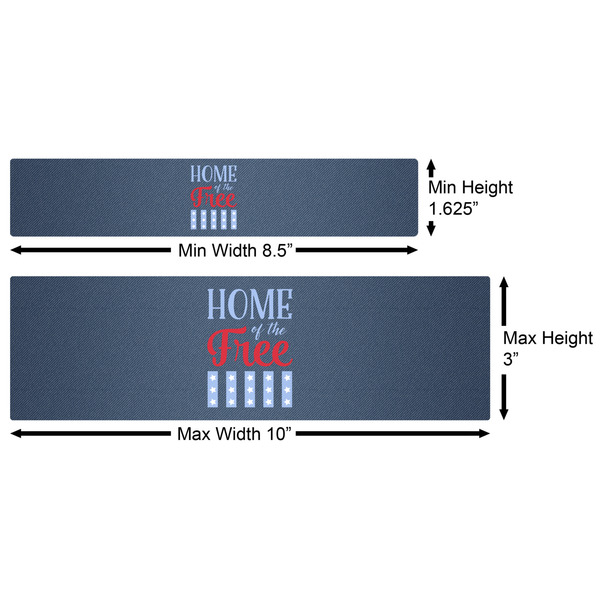 American Quotes Water Bottle Labels w/ Dimensions