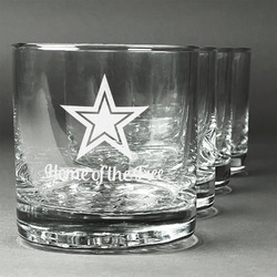 American Quotes Whiskey Glasses (Set of 4) (Personalized)