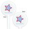 American Quotes White Plastic 5.5" Stir Stick - Double Sided - Round - Front & Back
