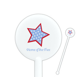American Quotes 5.5" Round Plastic Stir Sticks - White - Double Sided