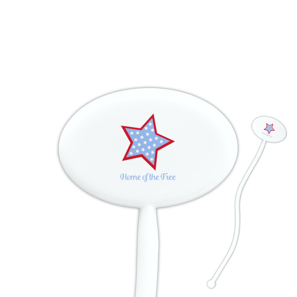 Custom American Quotes Oval Plastic Stir Sticks