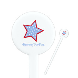 American Quotes 7" Round Plastic Stir Sticks - White - Double Sided