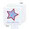 American Quotes White Plastic Stir Stick - Single Sided - Square - Approval
