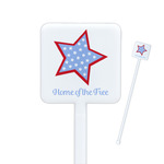 American Quotes Square Plastic Stir Sticks
