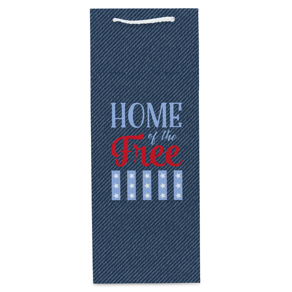 American Quotes Wine Gift Bag - Matte - Front