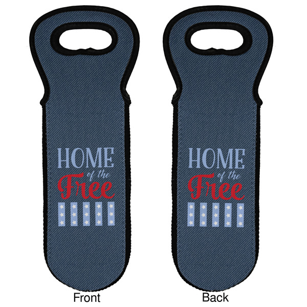 American Quotes Wine Tote Front & Back