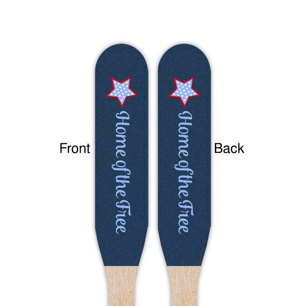 American Quotes Wooden Food Pick - Paddle - Double Sided - Front & Back