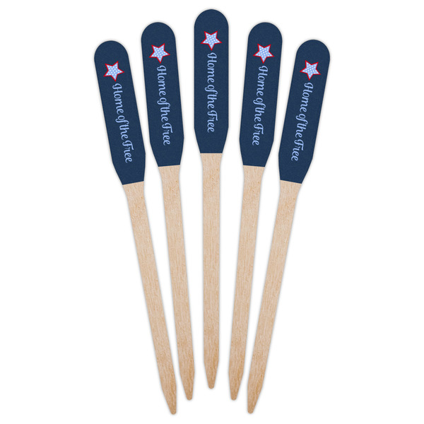 American Quotes Wooden Food Pick - Paddle - Fan View