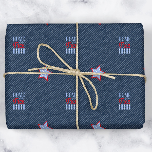 American Quotes Wrapping Paper Roll - Matte - Wrapped Box