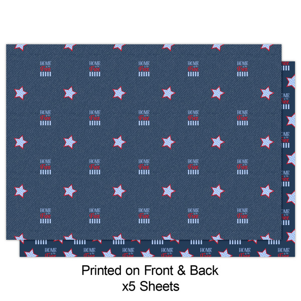 American Quotes Wrapping Paper Sheet - Double Sided - Front