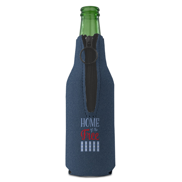 American Quotes Zipper Bottle Cooler - BACK (bottle)