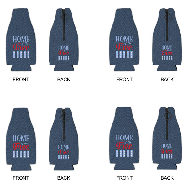 American Quotes Zipper Bottle Cooler - Set of 4 - APPROVAL