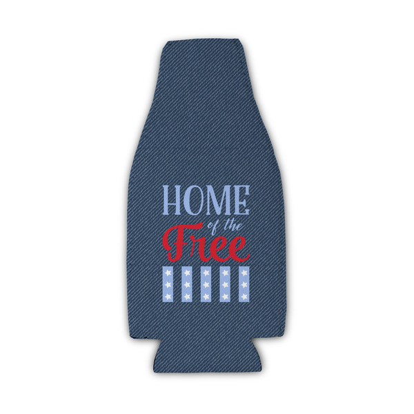 American Quotes Zipper Bottle Cooler - Set of 4 - FRONT
