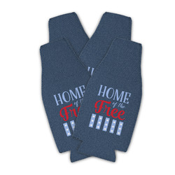 American Quotes Zipper Bottle Cooler - Set of 4