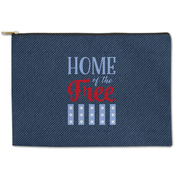 Custom American Quotes Zipper Pouch - Large - 12.5"x8.5" (Personalized)