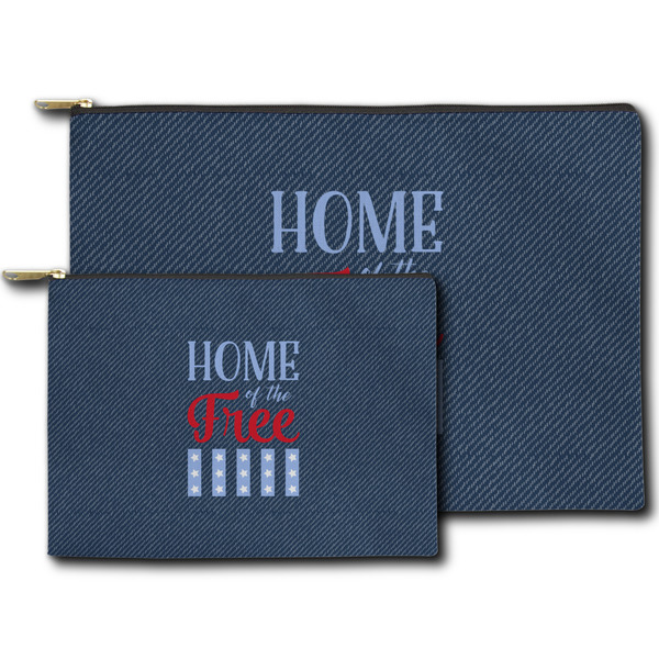 American Quotes Zippered Pouches - Size Comparison
