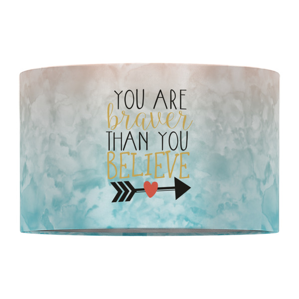 Inspirational Quotes 12" Drum Lampshade - FRONT (Fabric)