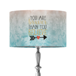 Inspirational Quotes 12" Drum Lamp Shade - Fabric